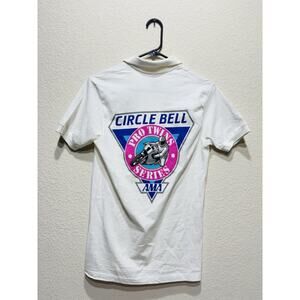 VTG Circle Bell Pro Twins Series AMA Polo Shirt Sz S White Motorcycle
